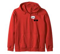 Cool Invisible Ghost Wearing Sunglasses Screaming Boo Zip Hoodie