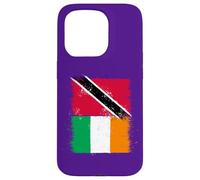 Cool Ireland Trinidad and Tobago Flag for Irish Trini Pride Case for iPhone 15 Pro