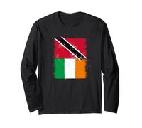 Cool Ireland Trinidad and Tobago Flag for Irish Trini Pride Long Sleeve T-Shirt