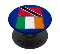 Cool Ireland Trinidad and Tobago Flag for Trini Irish Pride PopSockets Adhesive PopGrip