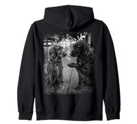 Cool Irish Setter Dogs Smoking Cigarette Urban Street Zip Hoodie