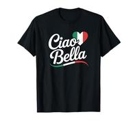 Cool Italian Hello Saying Ciao Bella With Italian Flag Italy T-Shirt