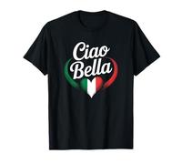Cool Italian Hello Saying Ciao Bella With Italian Flag Italy T-Shirt