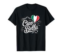 Cool Italian Hello Saying Ciao Bella With Italian Flag Italy T-Shirt