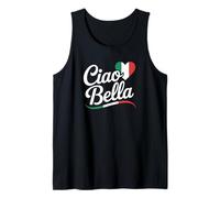 Cool Italian Hello Saying Ciao Bella With Italian Flag Italy Tank Top