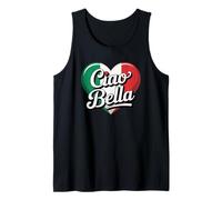 Cool Italian Hello Saying Ciao Bella With Italian Flag Italy Tank Top