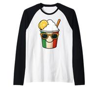 Cool Italian Ice Lemon Cup Italia Summer Food Treat Design Raglan Baseball Tee