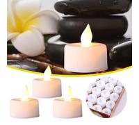 Cool Items for Your Room Flameless LED Tea Lights With Timer Realistic Flickering Battery Operated Powered TeaLight Votive Candles Size 1.5”(D) x1.7”(H) 3 Pack Long Lasting Galaxy (Yellow, One Size)