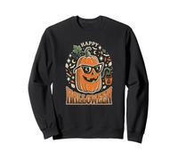Cool Jack O Lantern Sunglasses Happy Halloween Sweatshirt