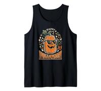 Cool Jack O Lantern Sunglasses Happy Halloween Tank Top
