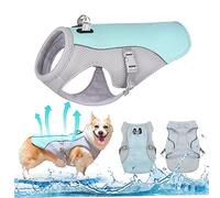 Cool Jacket for Dog Dog Cooling Vest Summer Cooling Coat Breathable Mesh Adjustable Quick Cool Jacket for with Reflective Strip Fit Harness, M