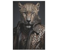 Cool Jaguar 1000 Piece Wooden Jigsaw Puzzles for Adults Puzzle Learning Educational Toys Family Games for Kids Jigsaws （78×53cm）