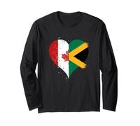 Cool Jamaica Canada Flag for Proud Jamaican Canadian Pride Long Sleeve T-Shirt