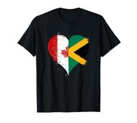 Cool Jamaica Canada Flag for Proud Jamaican Canadian Pride T-Shirt