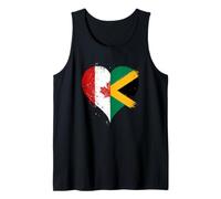Cool Jamaica Canada Flag for Proud Jamaican Canadian Pride Tank Top
