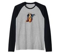 Cool Japanese Sword for Katana Lovers Raglan Baseball Tee
