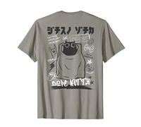 Cool Japanese Urban Style Black Cat Art (ART BACK) T-Shirt