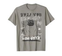 Cool Japanese Urban Style Black Cat Art T-Shirt