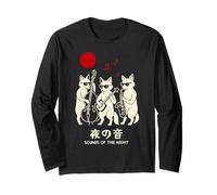 Cool Jazz Fox Kitsune Band Kawaii Japanese Harajuku Long Sleeve T-Shirt