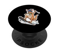 Cool Kangaroo Snowboarding Funny Ski Winter Scene PopSockets Adhesive PopGrip