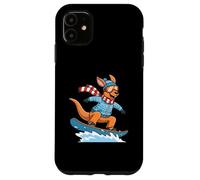 Cool Kangaroo Snowboarding Winter Holiday Vibes Case for iPhone 11