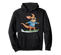 Cool Kangaroo Surfing Chill Guy Hoodie Style Pullover Hoodie