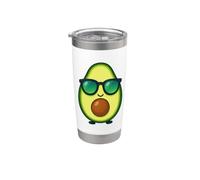 Cool Kawaii Avocado with Sunglasses Summer Design Stainless Steel Insulated Tumbler