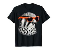 Cool Kestrel Bird Wearing Sunglasses Graphic Art T-Shirt