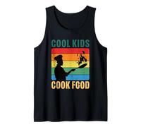 Cool Kids Cook Food Retro Kids Chef Cooking Tank Top