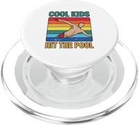 Cool Kids Hit The Pool Retro Swimming Pool PopSockets PopGrip for MagSafe
