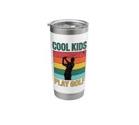 Cool Kids Play Golf Retro Junior Golfer Style Stainless Steel Insulated Tumbler