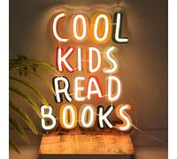 Cool Kids Read Books Neon Sign, Handmade Light Up USB 3D Wall Art Wall Decor Sign Light for Book Club Classroom Read Corner Kid's Reading Study Room Home Library Librarian Bookworm Gift