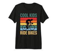 Cool Kids Ride Bikes Retro Youth Bicycle Cycling Premium T-Shirt