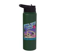 Cool Kids Ride Roller Coasters Roller Coaster Kids Stainless Steel Insulated Water Bottle