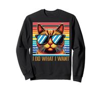 Cool Kitty I Do What I Want Sassy Cat Lover Cat Mom Cat Dads Sweatshirt