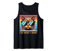 Cool Kitty I Do What I Want Sassy Cat Lover Cat Mom Cat Dads Tank Top