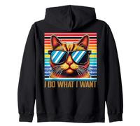 Cool Kitty I Do What I Want Sassy Cat Lover Cat Mom Cat Dads Zip Hoodie