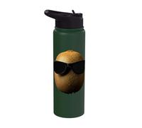 Cool Kiwi Wearing Sunglasses Funny Fruit Stainless Steel Insulated Water Bottle