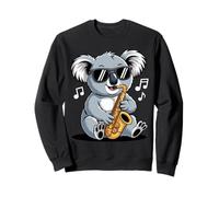 Cool Koala Playing Jazz for Music Lovers at Summer Festivals Sweatshirt