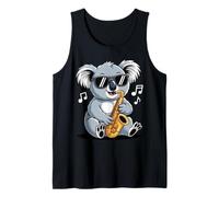 Cool Koala Playing Jazz for Music Lovers at Summer Festivals Tank Top