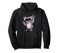 Cool Koala Rock Hand Sign Sunglasses Animal Graphic And Pullover Hoodie