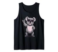 Cool Koala Rock On Funny Animal Lover Graphic Sunglasses Tank Top