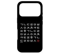 Cool Korean Hangul Characters Chart Typography Case for iPhone 17 Pro