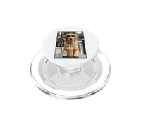 Cool Labrador Dog Enjoying Coffee with Sunglasses Vibes PopSockets PopGrip for MagSafe