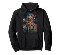 Cool Labrador Pizza Nocturne Night Dog Pullover Hoodie