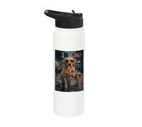 Cool Labrador Pizza Nocturne Night Dog Stainless Steel Insulated Water Bottle
