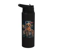 Cool Labrador Pizza Nocturne Night Dog Stainless Steel Insulated Water Bottle