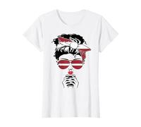Cool Latvian Coffee Mama Mommy Girl Aunt Latvia Flag Graphic T-Shirt