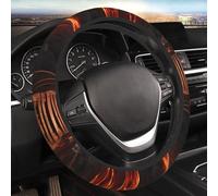 Cool Lava Bridge Car Steering Wheel Cover Elastic Stretch Steering Wheel Covers 15 Inch Soft Universal Steering Wheel Protector Breathable Non-Slip Car Accessories for SUVs Vans Trucks