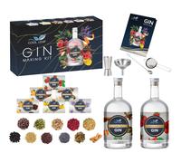 Cool Leaf Gin Making Kit ? Perfect Gin Gift Set for Men & Women | 11 Botanicals to Make Your Own Craft Gin | Chocolate Orange, Raspberry & Hibiscus,